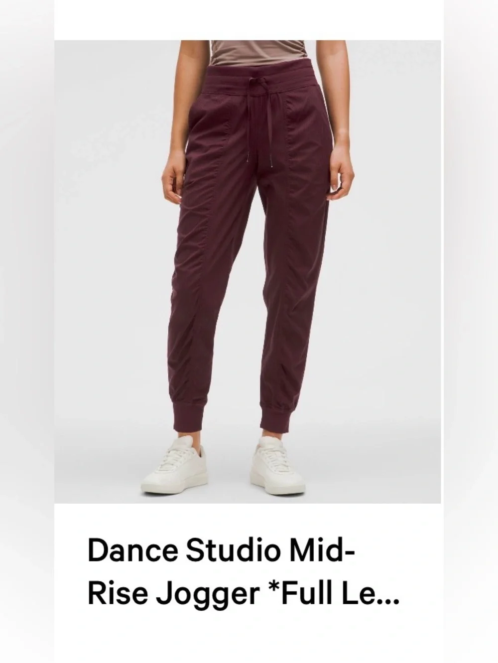 Lululemon Athletica Dance Studio Mid-Rise Joggers in Garnet
